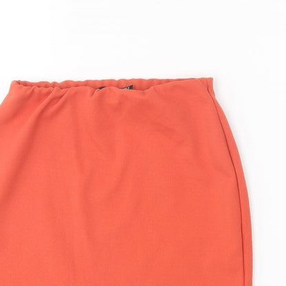 Boohoo Womens Orange Polyester Mini Skirt Size 6