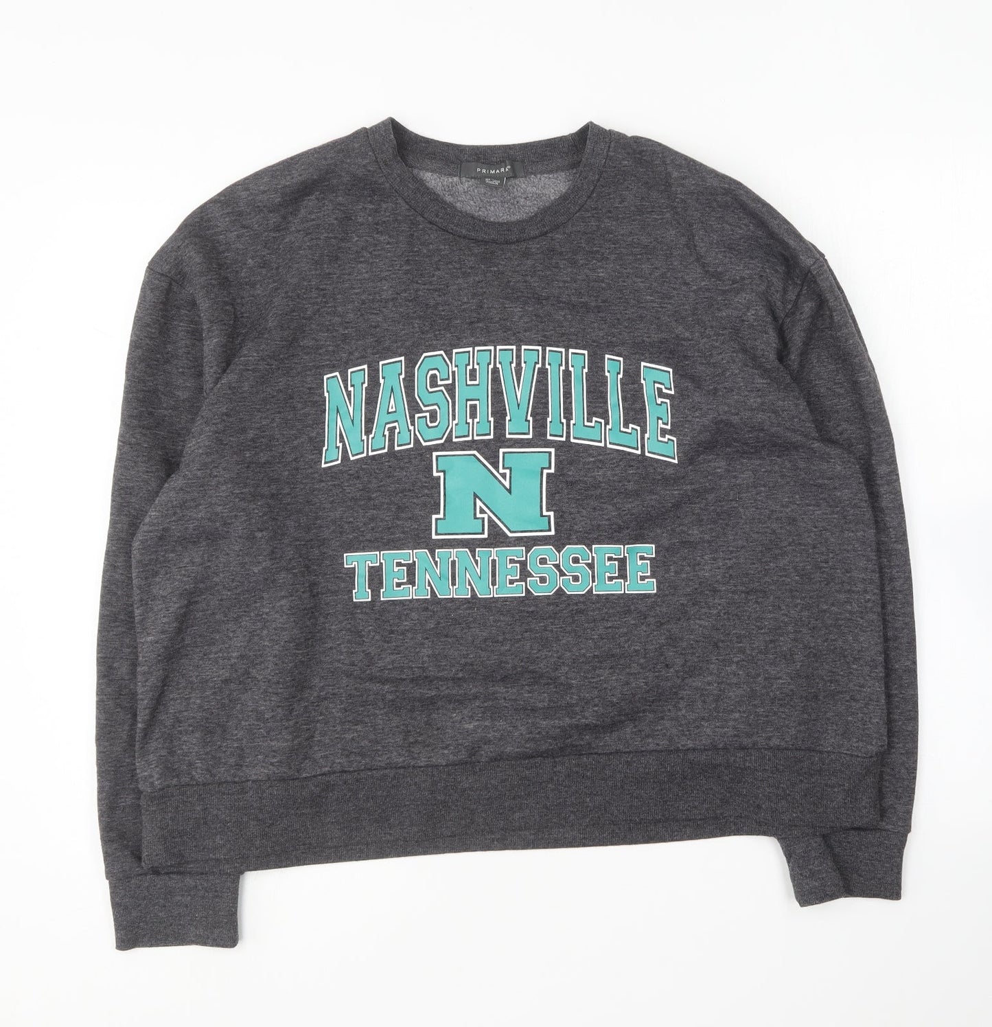 Primark Womens Grey Round Neck Polyester Pullover Jumper Size 14 - Nashville Tennessee