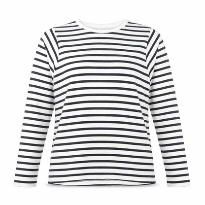 Papaya Womens Blue Round Neck Striped Polyester Pullover Jumper Size L