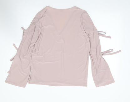 Womens UK Size 12 River Island Purple Jersey Blouse