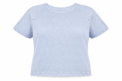 Marks and Spencer Womens Blue Round Neck Acrylic Pullover Jumper Size 18