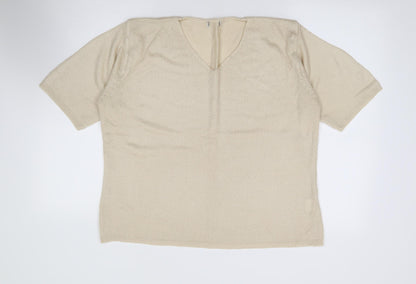 Womens UK Size XL Preworn Beige Pullover Jumper