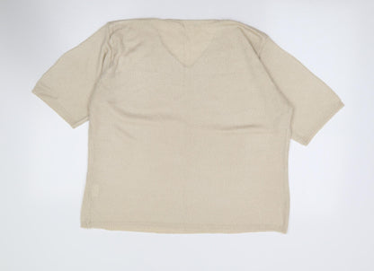Womens UK Size XL Preworn Beige Pullover Jumper
