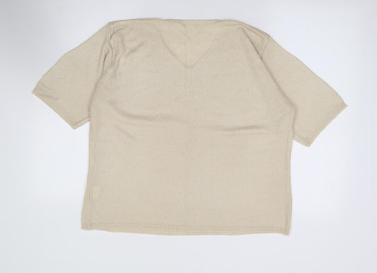 Womens UK Size XL Preworn Beige Pullover Jumper