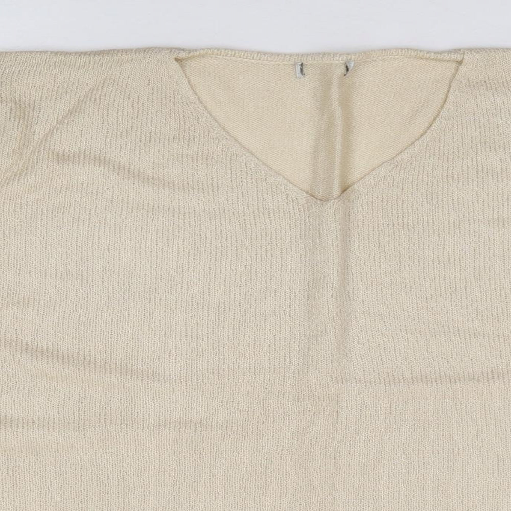 Womens UK Size XL Preworn Beige Pullover Jumper
