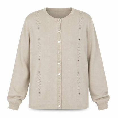 Womens UK Size L Akal Collection Beige Cardigan Jumper