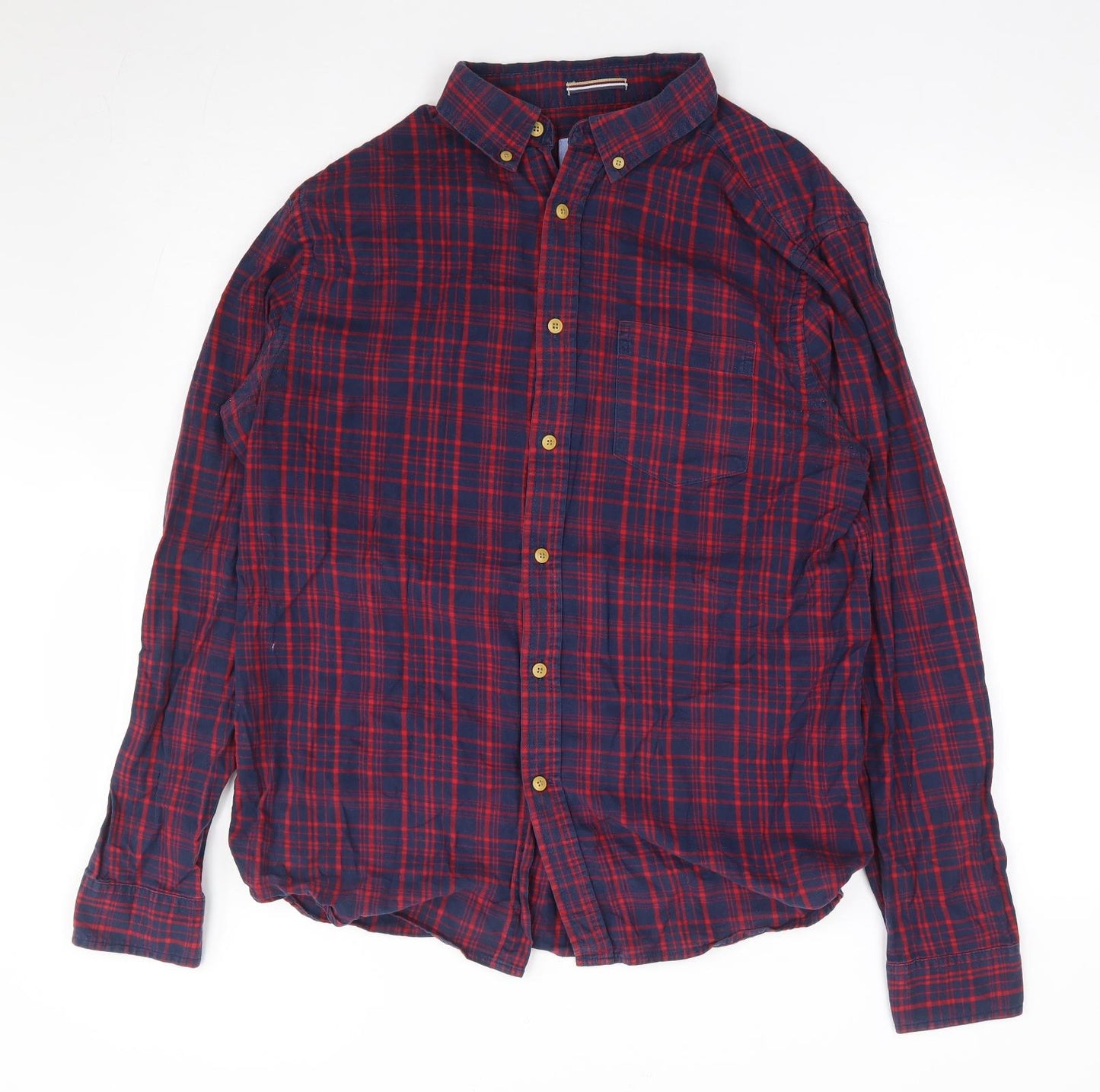 Mens UK Size M Howick Blue  Button-Up Long Sleeve Casual Shirt