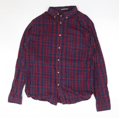 Mens UK Size M Howick Blue  Button-Up Long Sleeve Casual Shirt