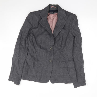 French Connection Womens Grey Wool Jacket Suit Jacket Size 12