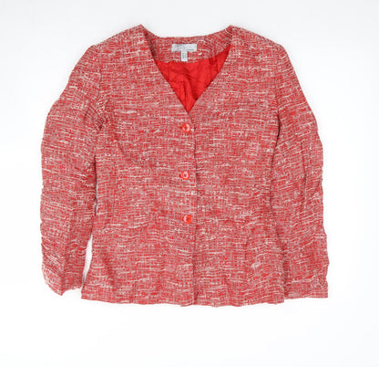 EPS by Episode Womens Red Flecked Viscose Jacket Suit Jacket Size 10