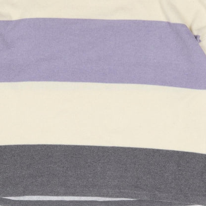 F&F Womens Multicoloured Round Neck Striped Polyester Pullover Jumper Size M