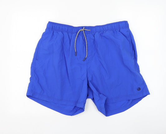F&F Mens Blue Nylon Sweat Shorts Size XL L6 in Regular Drawstring - Swimwear