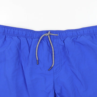 F&F Mens Blue Nylon Sweat Shorts Size XL L6 in Regular Drawstring - Swimwear