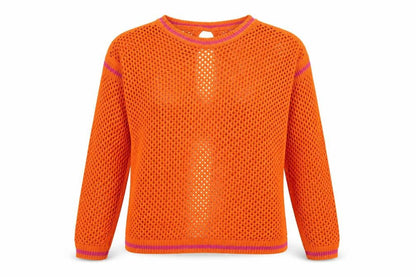 Womens UK Size S NEXT Orange Pullover Jumper