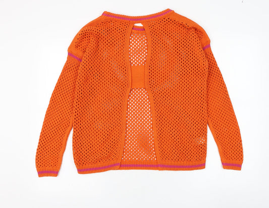 Womens UK Size S NEXT Orange Pullover Jumper