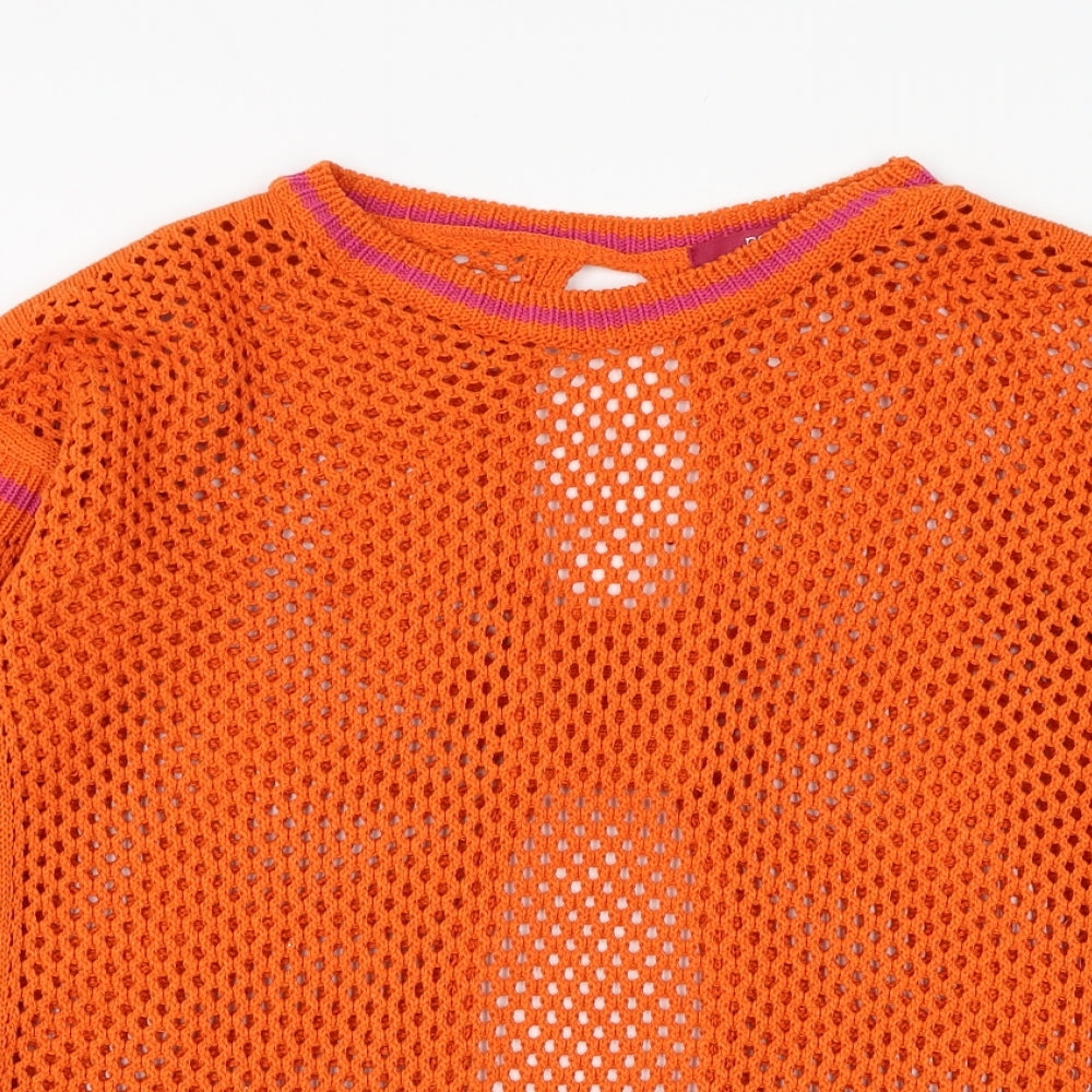 Womens UK Size S NEXT Orange Pullover Jumper