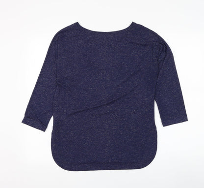 F&F Womens Blue Round Neck Polyester Pullover Jumper Size 12