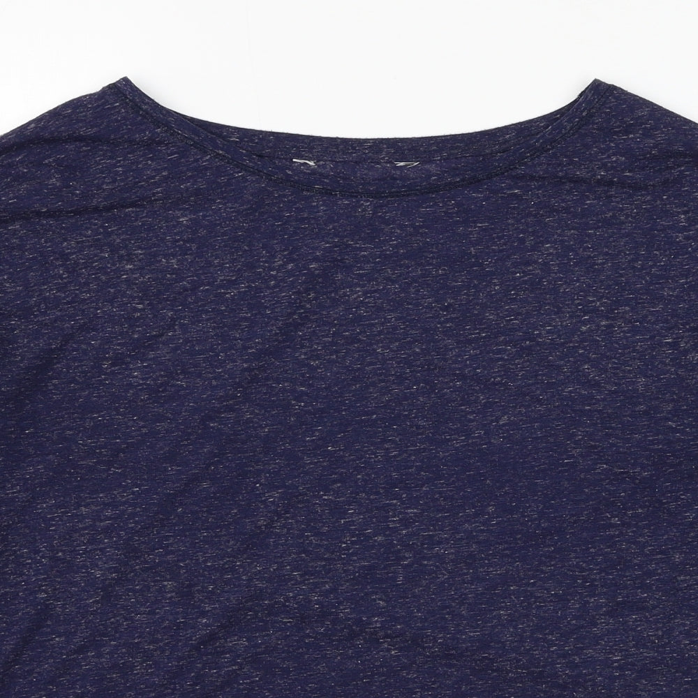 F&F Womens Blue Round Neck Polyester Pullover Jumper Size 12