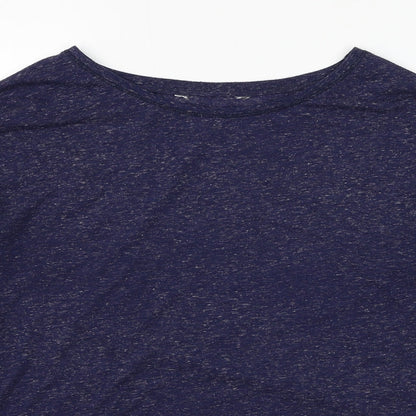 F&F Womens Blue Round Neck Polyester Pullover Jumper Size 12