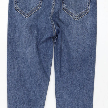 Topshop Womens Blue Cotton Skinny Jeans Size 28 in L30 in Regular Zip