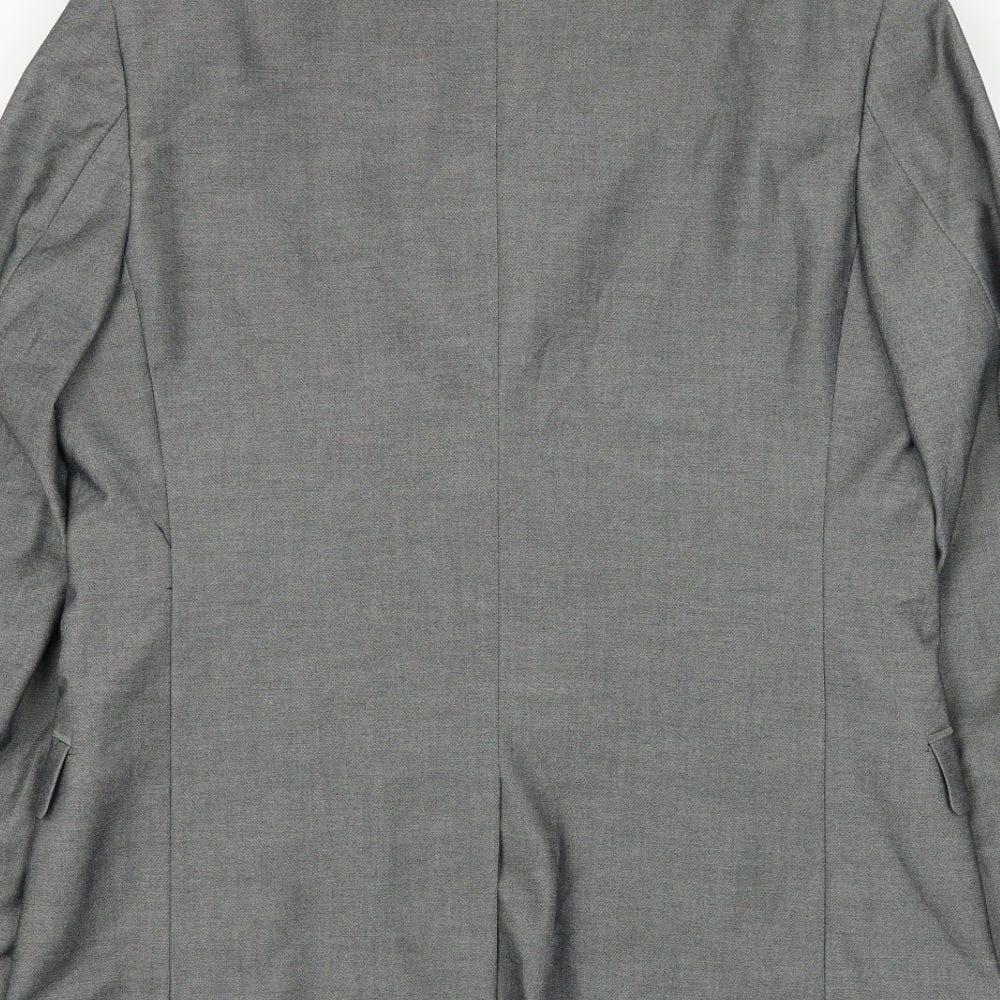 Mens UK Size 40 Topman Regular Grey Suit Jacket