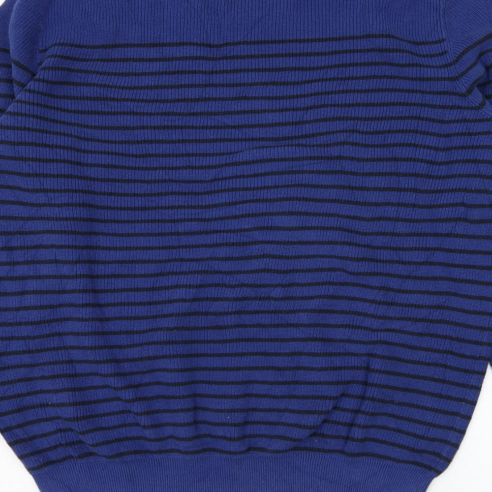 Springfield Mens Round Neck Striped Polyester Pullover Jumper Size XL
