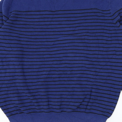 Springfield Mens Round Neck Striped Polyester Pullover Jumper Size XL