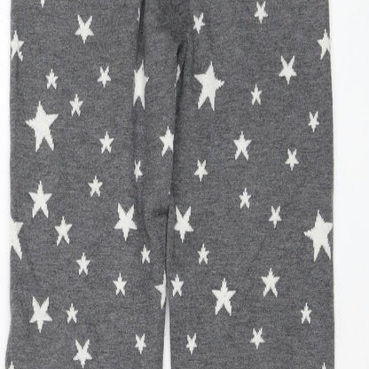 Brotes Girls Grey Polyester Jogger Trousers Size 14 Years Regular Pullover - Star, Leggings