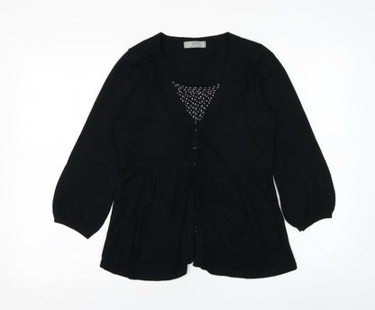 Womens UK Size 10 Marks and Spencer Black Cardigan Jumper