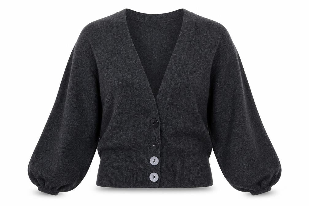 Womens UK Size 8 F&F Grey Cardigan Jumper