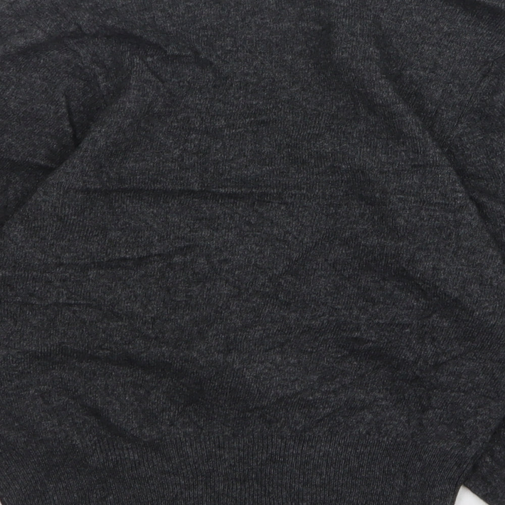 F&F Womens Grey V-Neck Viscose Cardigan Jumper Size 8