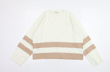 Womens UK Size 8 In The Style Beige Pullover Jumper