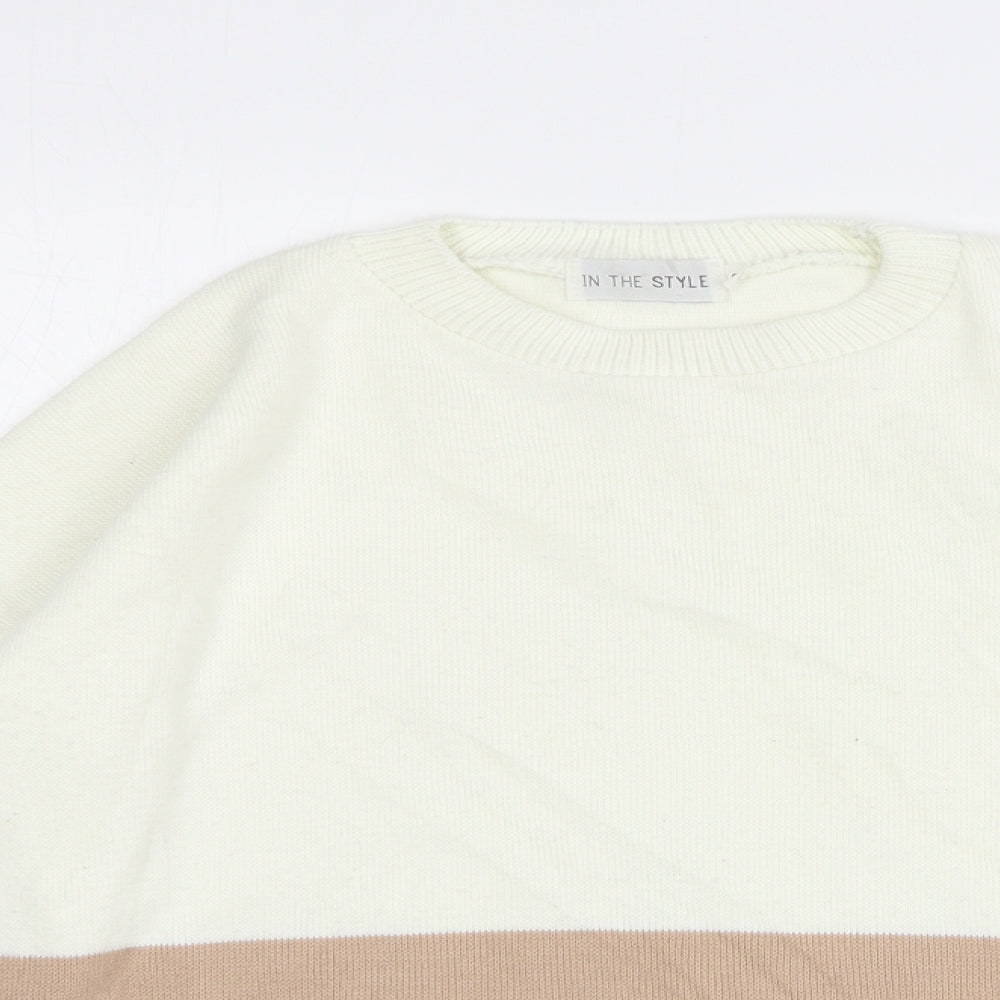 Womens UK Size 8 In The Style Beige Pullover Jumper