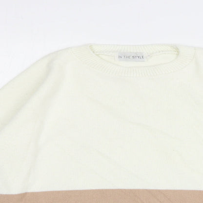 Womens UK Size 8 In The Style Beige Pullover Jumper