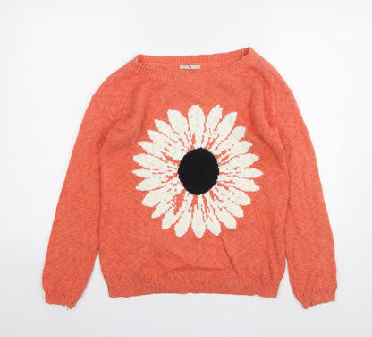 Womens UK Size 10 TU Orange Pullover Jumper