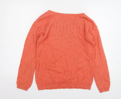 Womens UK Size 10 TU Orange Pullover Jumper
