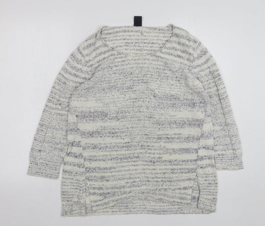 Gap Womens Multicoloured Round Neck Geometric Polyester Pullover Jumper Size S