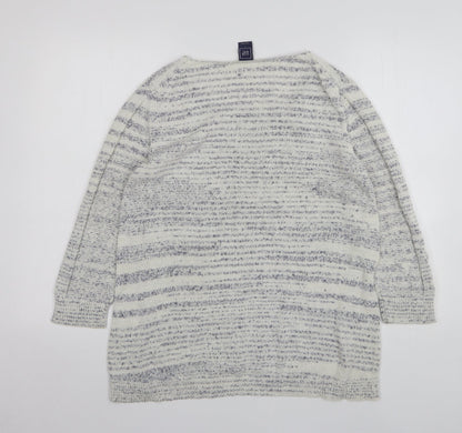 Gap Womens Multicoloured Round Neck Geometric Polyester Pullover Jumper Size S