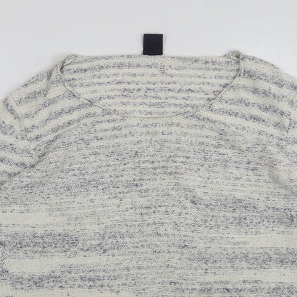 Gap Womens Multicoloured Round Neck Geometric Polyester Pullover Jumper Size S