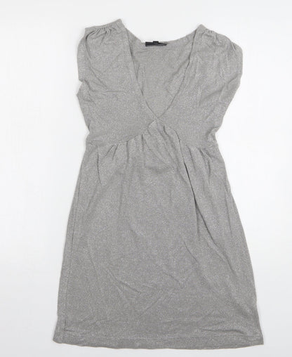 Womens UK Size 8 Warehouse Grey Vest Jumper