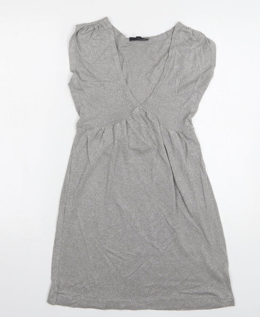 Womens UK Size 8 Warehouse Grey Vest Jumper
