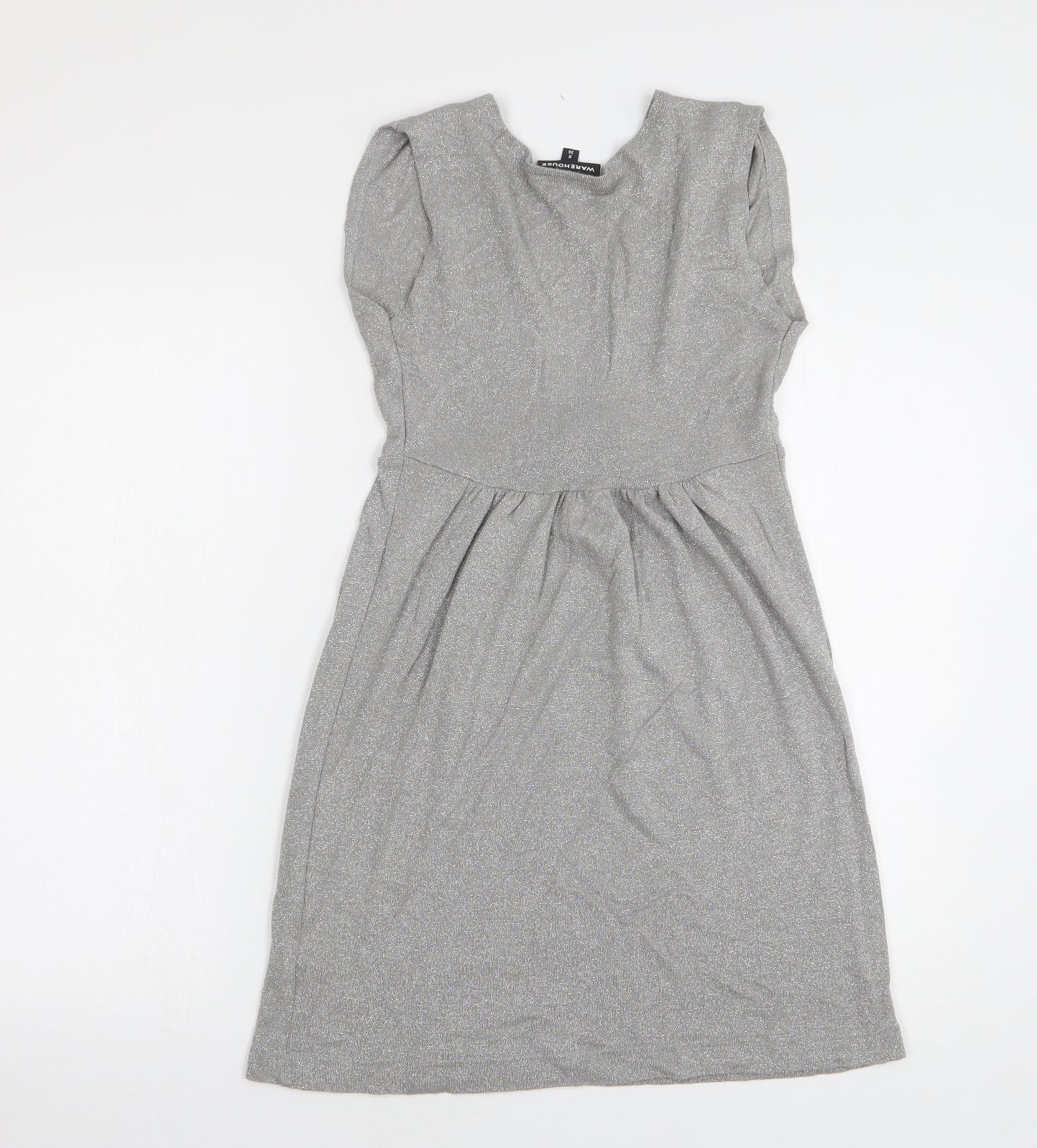 Womens UK Size 8 Warehouse Grey Vest Jumper
