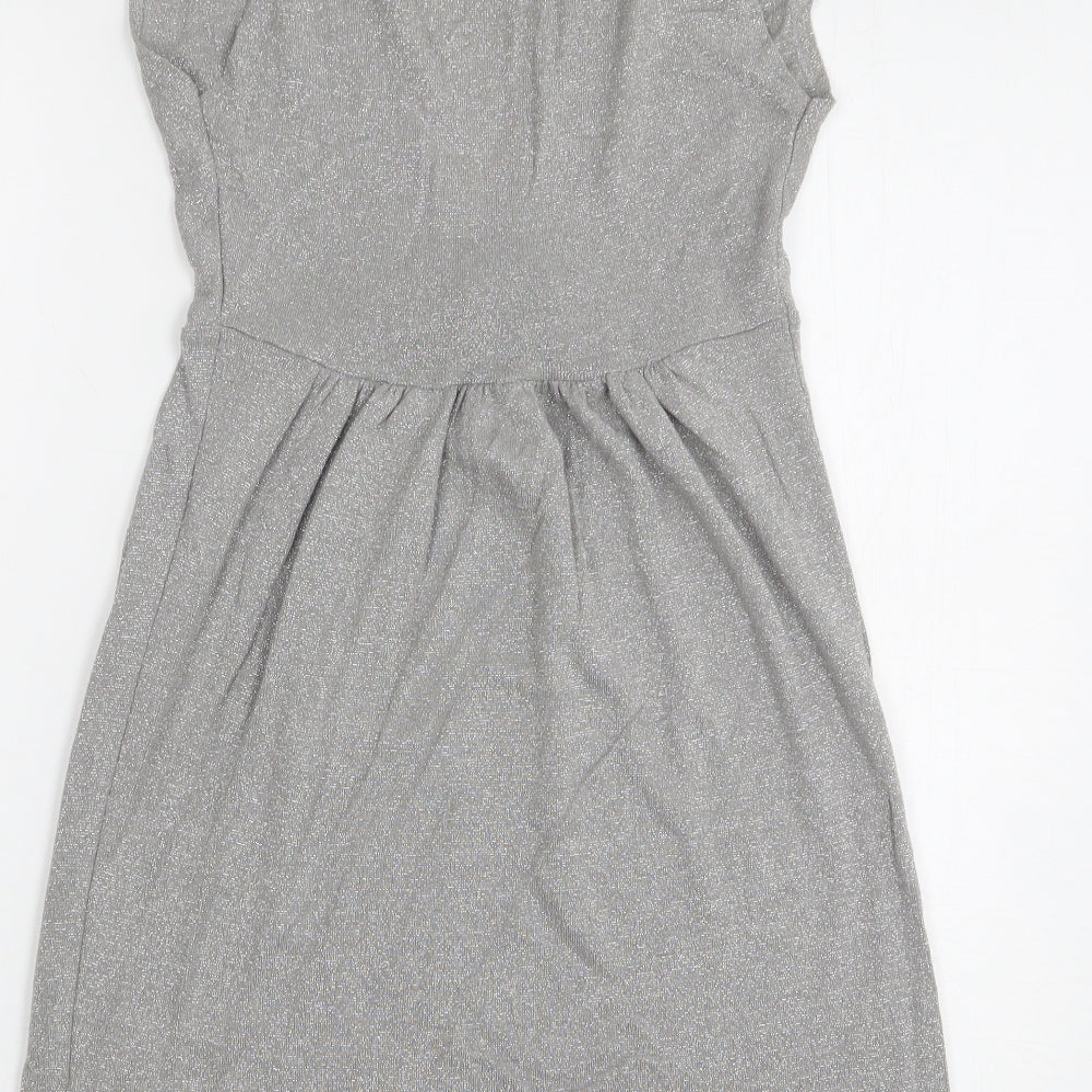 Womens UK Size 8 Warehouse Grey Vest Jumper