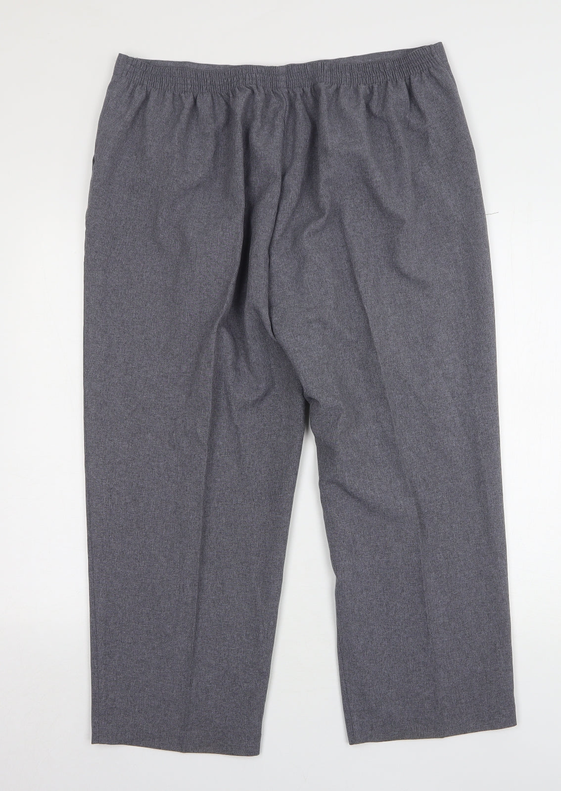 Womens UK Size 22 Happit Regular Fit Cropped Grey Trousers