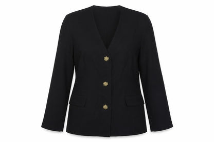 Berkertex Womens Black Polyester Jacket Suit Jacket Size 12