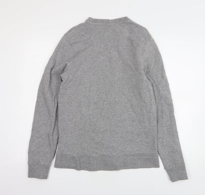 Janie and Jack Mens Grey Cotton Pullover Sweatshirt Size S