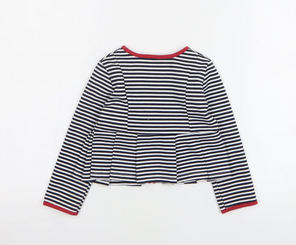 Mayoral Girls Blue Striped Jacket Size 24 Months