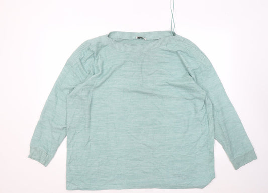 Womens UK Size XL Papaya Green Pullover Jumper