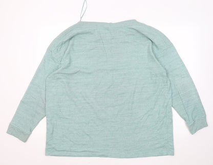 Womens UK Size XL Papaya Green Pullover Jumper