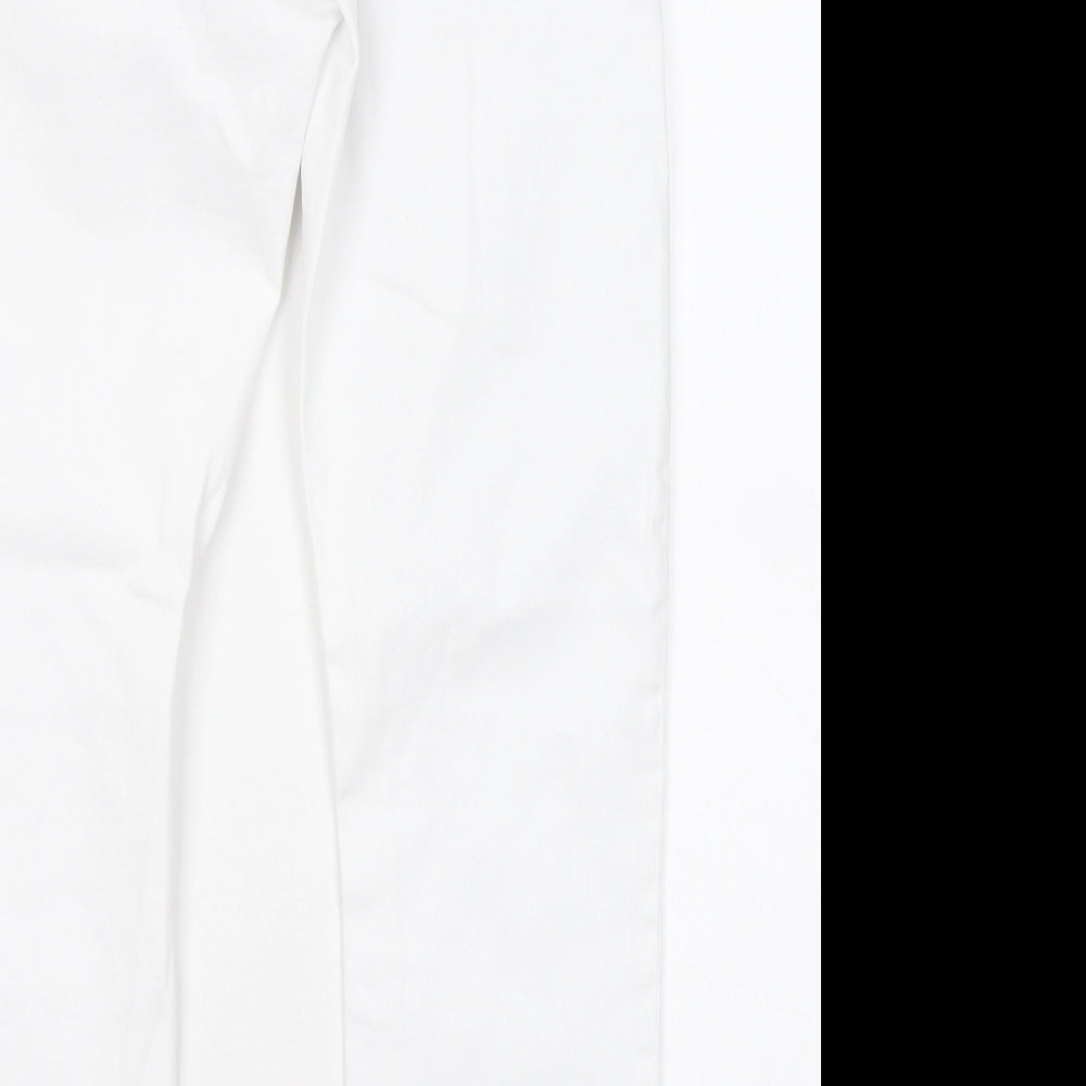 ASOS Womens White Cotton Straight Jeans Size 14 L27 in Regular